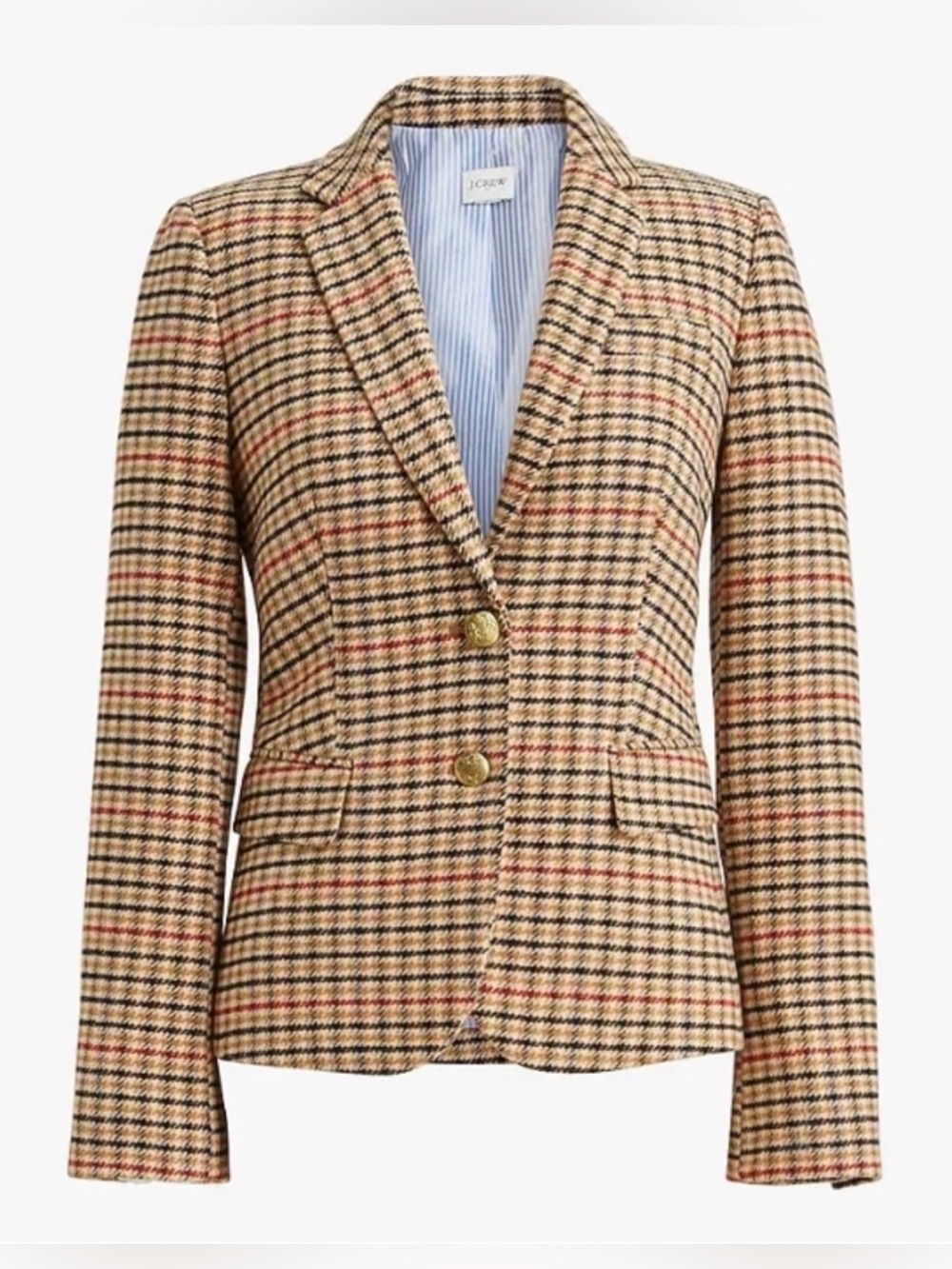 J.Crew Factory Wool-blend schoolboy blazer in houndstooth - Picture 4 of 14